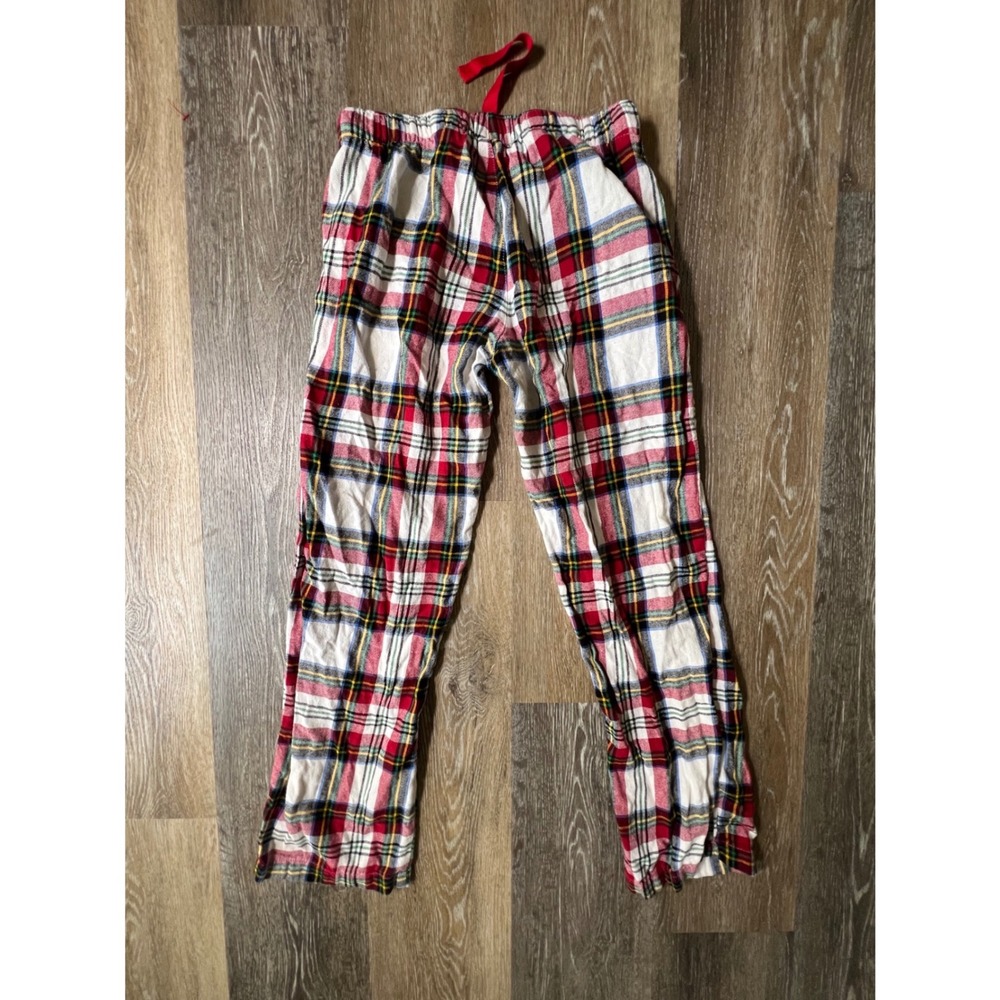 Old Navy‎ Pajama Pants Womens XS Red White Plaid Excellent Flannel Loungewear